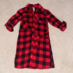 Justice Buffalo Plaid Shirt Dress